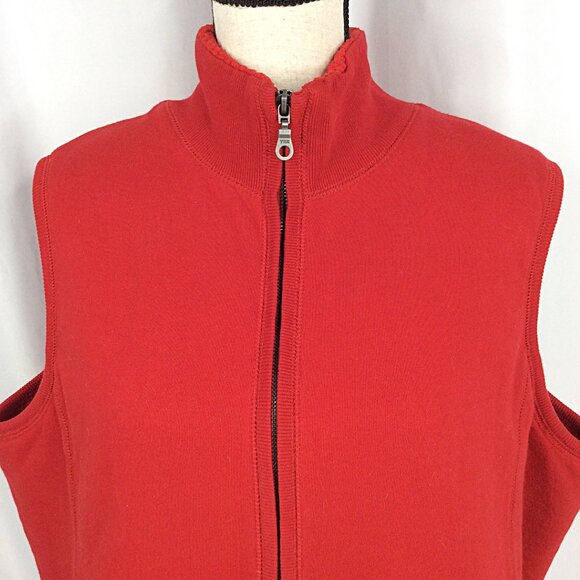 Coldwater Creek Sherpa Lined Vest Womens Plus Size 2X Full Zip Jersey Knit - Picture 6 of 9